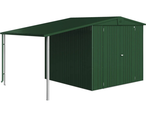 Gerätehaus mit Vordach für zusätzlichen Stauraum im Außenbereich