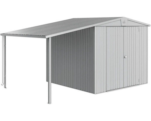 Metall Gerätehaus mit Anbau für Gartengeräte und Werkzeuge