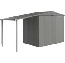 Abri de jardin métallique avec auvent pour outils de jardin et outils