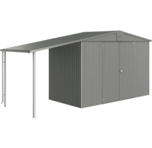 Abri de jardin métallique avec annexe
