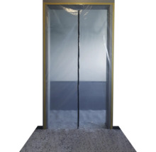 Staubschutztür mit Reißverschluss