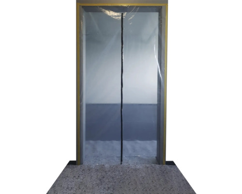 Staubschutztür mit Reißverschluss