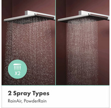 Regendusche mit zwei Strahlarten: RainAir und PowderRain