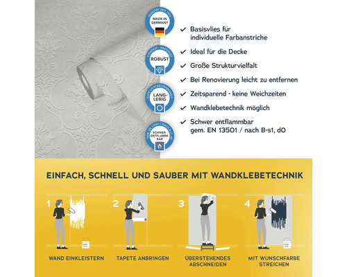 Informationen zur Verarbeitung von Wandtapeten mit Hinweisen zu Produkteigenschaften