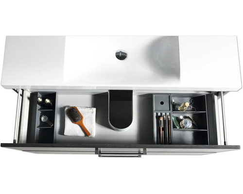 Badezimmer Waschbeckenunterschrank mit Auszug und Badutensilien