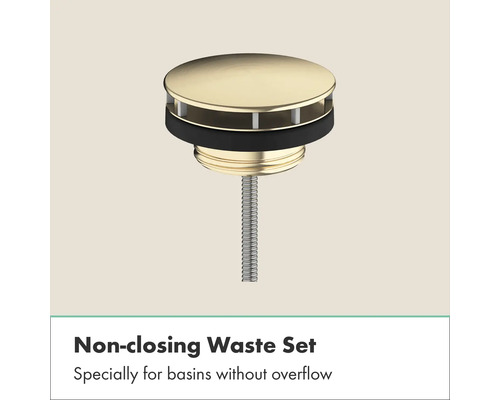 Nicht schliessendes Ablaufventil für Waschbecken ohne Überlauf