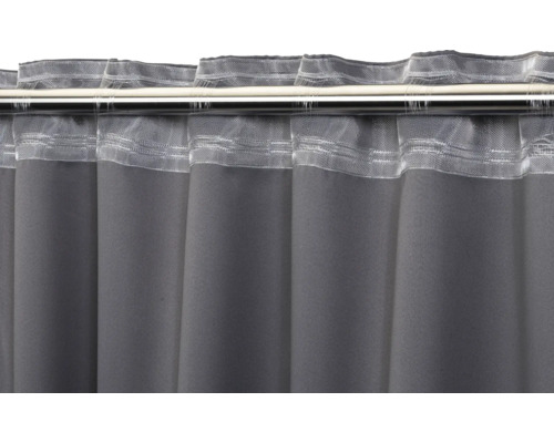 Panneau japonais gris avec bande universelle sur tringle à rideaux