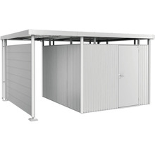 Abri de jardin métallique avec porte et toit pour le jardin