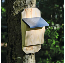 Holz Fledermauskasten an einem Baum befestigt