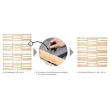 Aufbauanleitung für ein Holzzaunelement mit Edelstahlelementen