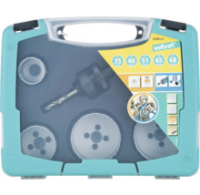 Jeu de scies cloches Wolfcraft dans une valise en plastique