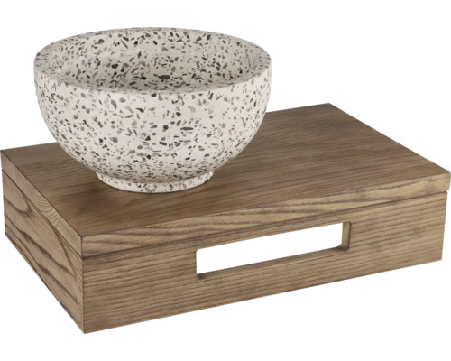 Coupe décorative sur plateau en bois