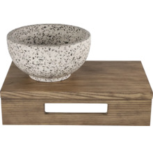 Coupe décorative sur plateau en bois