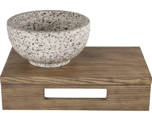 Coupe décorative sur plateau en bois