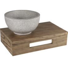 Bol sur plateau en bois