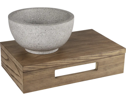 Bol sur plateau en bois