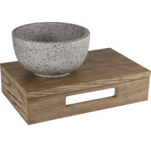 Coupe décorative sur plateau en bois