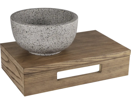 Coupe décorative sur plateau en bois