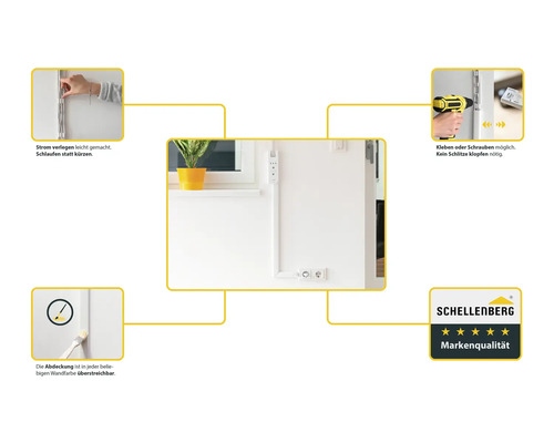 Exemples d'installation du guide-câble Schellenberg