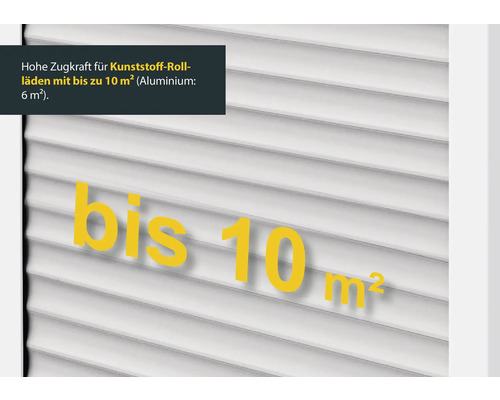 Volet roulant avec une force de traction jusqu'à 10 mètres carrés