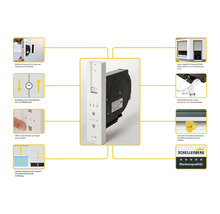 Enrouleur de sangle de volet roulant Schellenberg avec fonctions automatiques pour volets roulants jusqu'à 10 mètres carrés