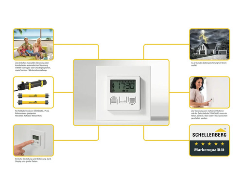 Minuteur Schellenberg Standard avec fonctions et domaines d'application