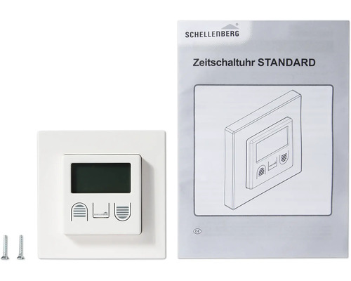 Programmateur Schellenberg Standard avec manuel d'utilisation et matériel de fixation