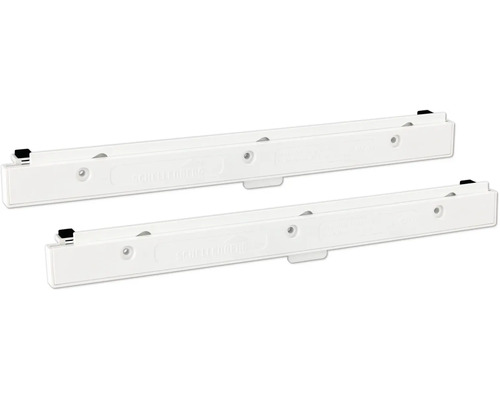 Deux glissières de tiroir blanches