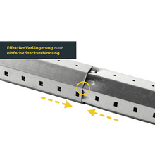 Metallprofil mit Steckverbindung zur effektiven Verlängerung