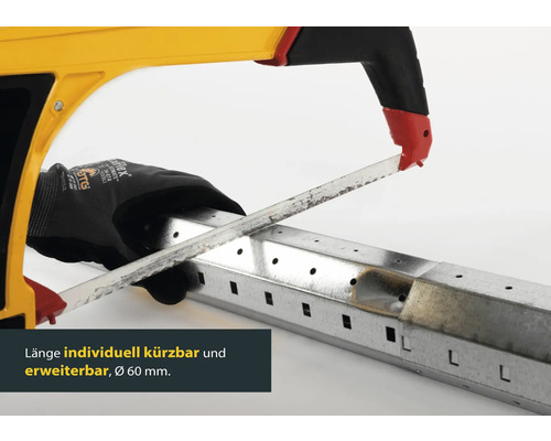 Profilé métallique coupé avec une scie à métaux