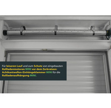 Volet roulant avec arbre octogonal et clip de suspension