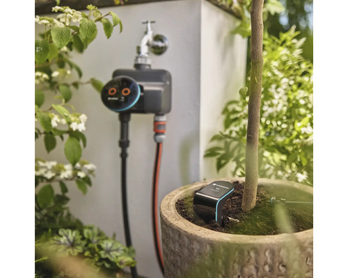 Système Gardena Smart Water Control avec capteur pour l'arrosage du jardin