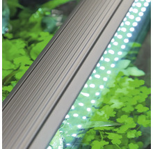 Nahaufnahme einer Aquarium LED-Leuchte über Wasserpflanzen