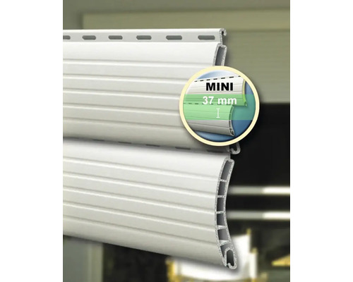Detailaufnahme Rolladenprofil Mini mit 37 Millimeter Lamellenhöhe