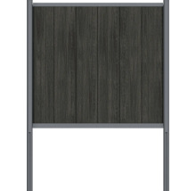 Zaunelement aus Holz und Metall