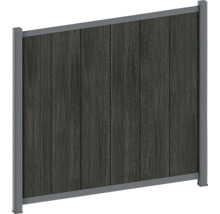 Gartenzaun aus Holz und Metall