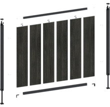 Groupe de construction pour une clôture composée de panneaux avec poteaux et traverses