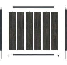 Kit complet de construction de clôture avec éléments verticaux