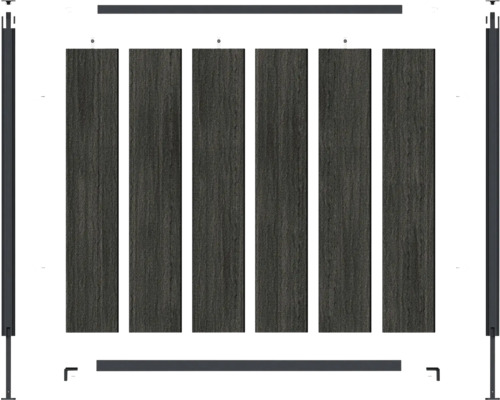 Kit complet de construction de clôture avec éléments verticaux