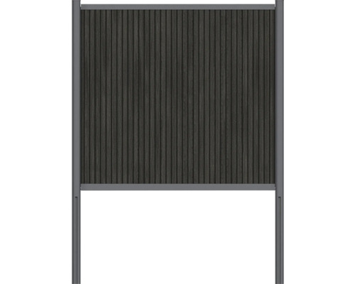 Gartenzaun aus Holz und Metall