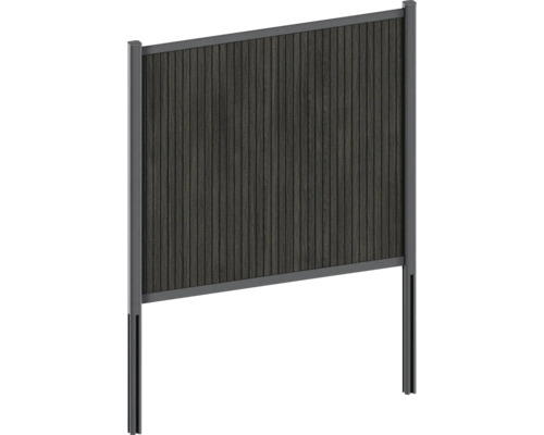 Gartenzaun aus Holz und Metall