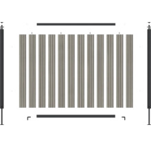 Sichtschutzzaun aus Holz mit Rahmen