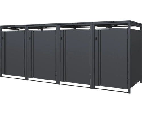 Mülltonnenbox für vier Mülltonnen