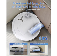 Staubsaugerroboter mit TruEdge 2.0-Technologie reinigt Ecken und Kanten