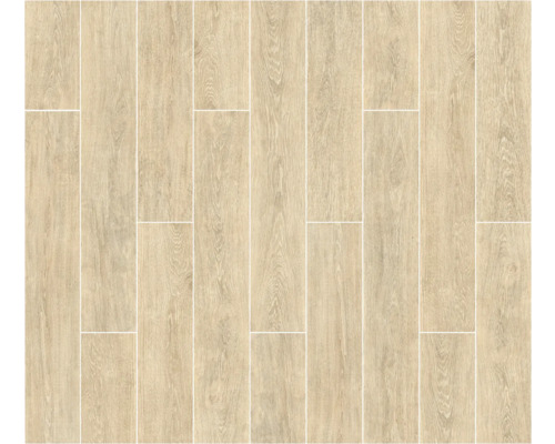 Verlegung aus Bodenfliesen in Holzoptik