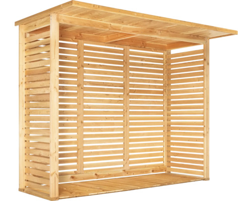 Abri en bois avec parois à lattes pour le jardin