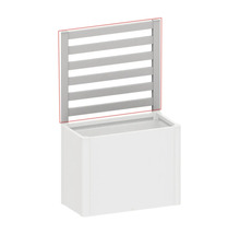 Jardinière blanche avec treillis intégré