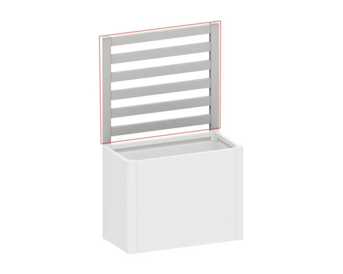 Jardinière blanche avec treillis intégré