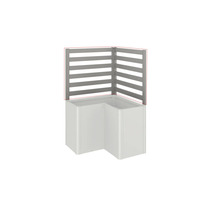 Jardinière d'angle avec écran d'intimité