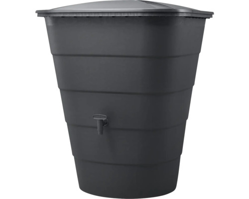 Récupérateur d'eau de pluie en plastique avec couvercle et robinet